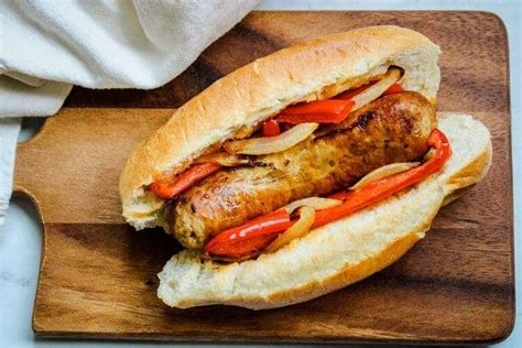 air-fryer-italian-sausage-with-peppers-and-onions image