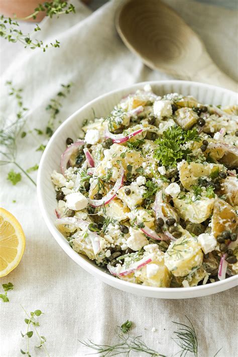 lemon-and-herb-potato-salad-with-dill-and-capers image