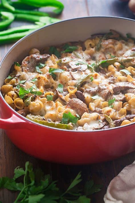 one-pot-philly-cheesesteak-pasta-thecookful image