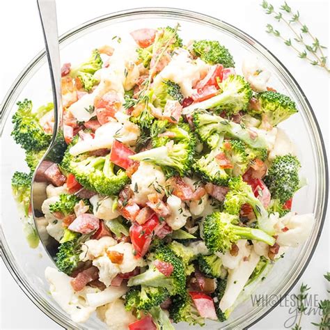 broccoli-cauliflower-salad-recipe-wholesome-yum image