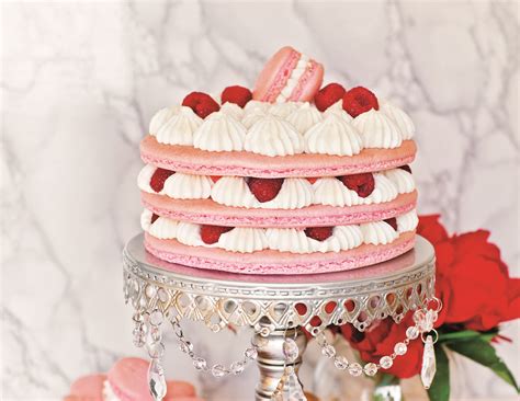 how-to-make-a-raspberry-lemon-macaron-cake image