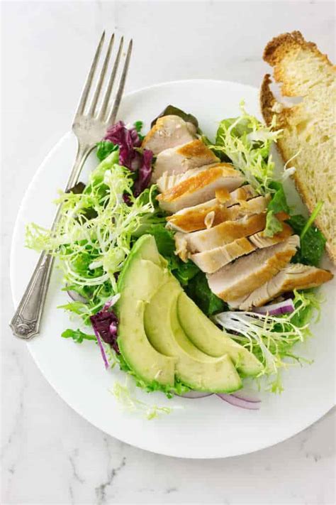 green-salad-with-avocado-and-chicken-savor-the-best image