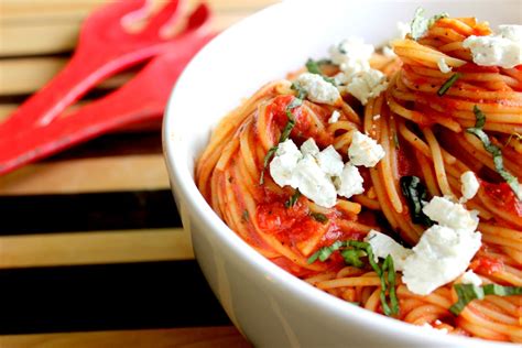 tomato-basil-spaghettini-with-goat-cheese image