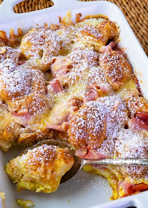 ham-and-cheese-croissant-breakfast-casserole-a image