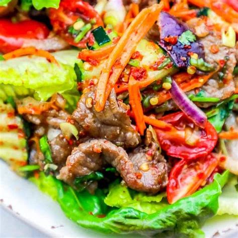 easy-cold-spicy-thai-beef-salad-recipe-thai-food image
