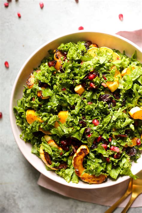 kale-salad-with-roasted-delicata-squash-and-miso image