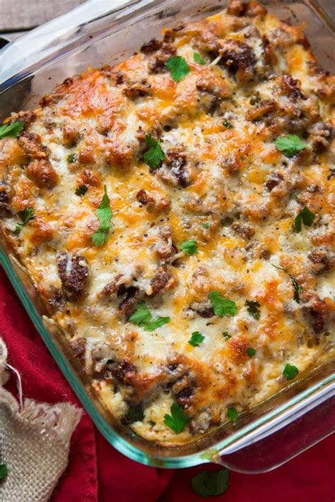 cheesy-hash-brown-sausage-breakfast-casserole-oh image