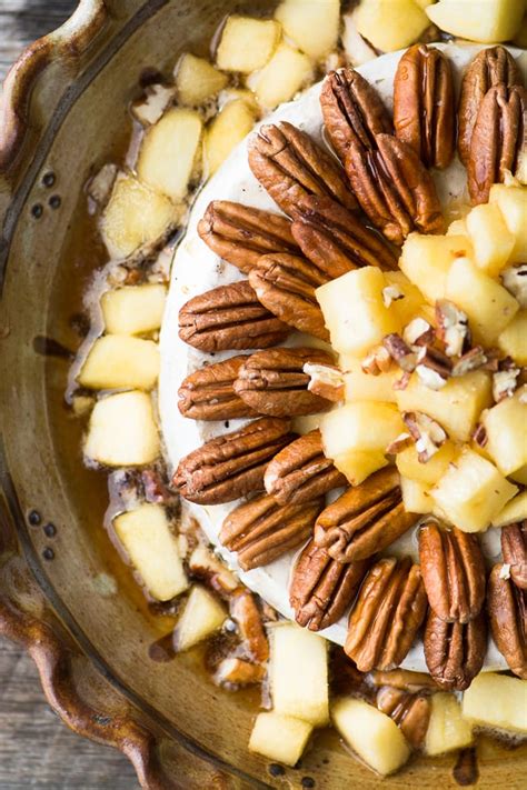 baked-brie-with-apples-pecans-maple-syrup image