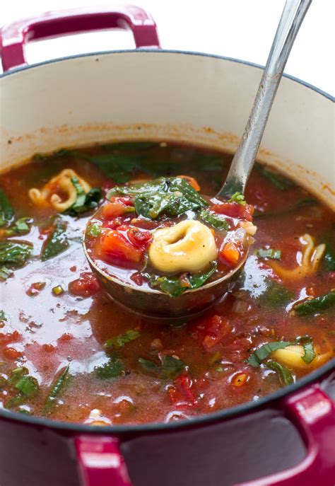 easy-tortellini-tomato-and-spinach-soup-chef-savvy image