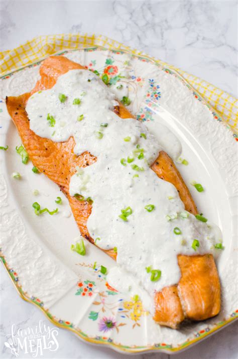 easy-baked-salmon-with-creamy-lemon-yogurt-sauce image