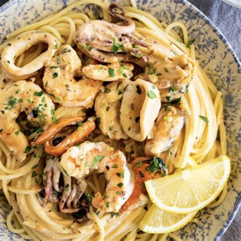 creamy-garlic-seafood-pasta-simply-delicious image
