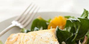 halibut-with-spinach-oranges-olives-recipe-womans-day image