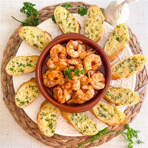 spanish-garlic-shrimp-garlic-toast-the-perfect image