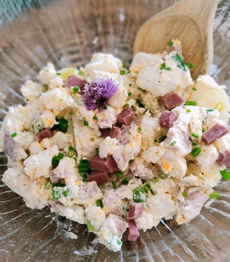 easy-potato-salad-with-ham-and-egg-micheline image