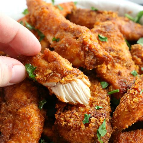 healthier-oven-fried-chicken-tenders-low-fat-baked image