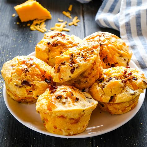 cheddar-cheese-and-bacon-cornbread-muffins-the image