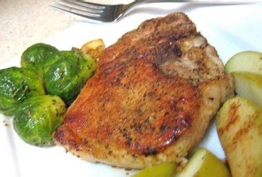 pork-chops-with-roasted-apples-and-steamed-brussels image
