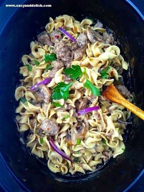 slow-cooker-beef-stroganoff-healthy-easy-and-delish image