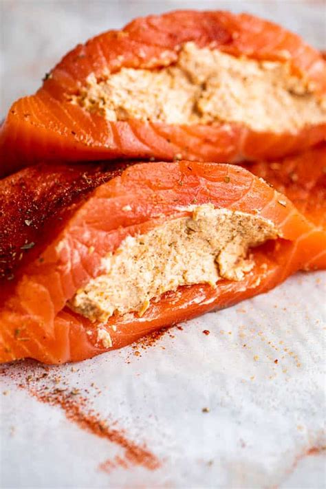 creamy-cajun-stuffed-salmon-recipe-quick-dinner image