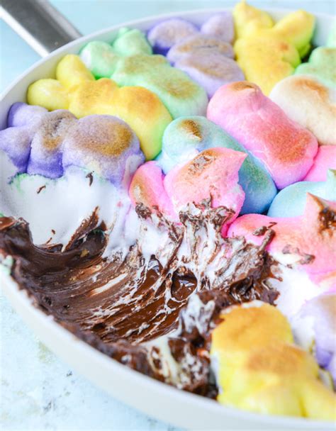 chocolate-peanut-butter-peeps-skillet-smores-video image