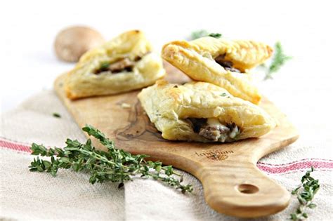 sauteed-mushroom-and-brie-puff-pastry-bites image