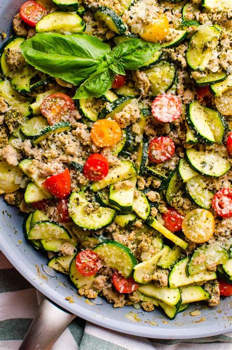 low-carb-ground-turkey-and-zucchini-skillet image