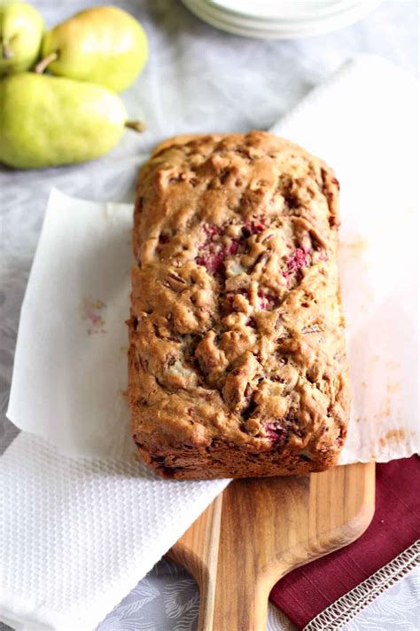 raspberry-pear-pecan-quick-bread-a-bakers-house image