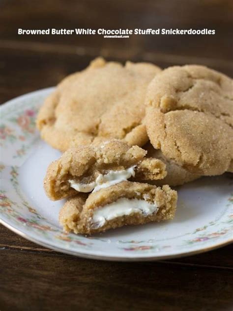 white-chocolate-stuffed-brown-butter-snickerdoodles image