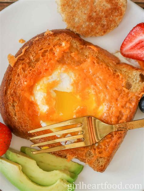cheesy-egg-toast-recipe-egg-in-a-hole-girl-heart-food image