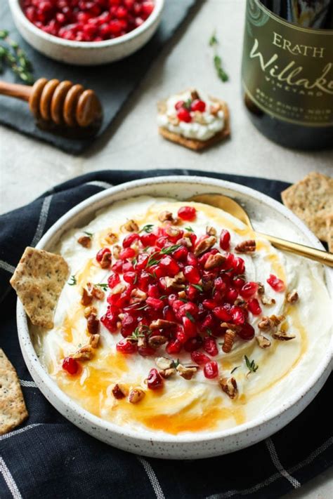 honey-whipped-goat-cheese-with-pomegranate-the image