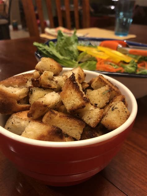 homemade-croutons-made-from-leftover-french-bread image