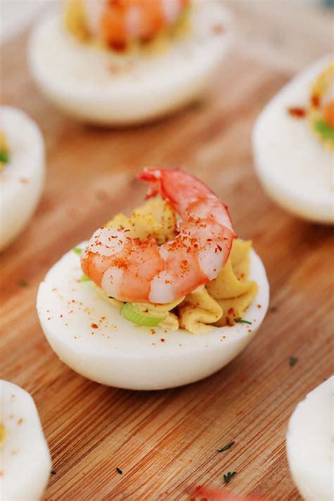 deviled-eggs-with-old-bay-shrimp image