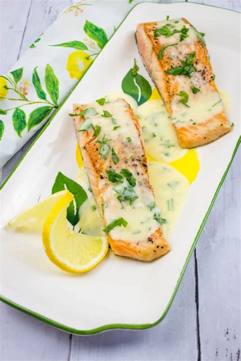 salmon-with-lemon-herb-butter-sauce-keto-cooking-wins image