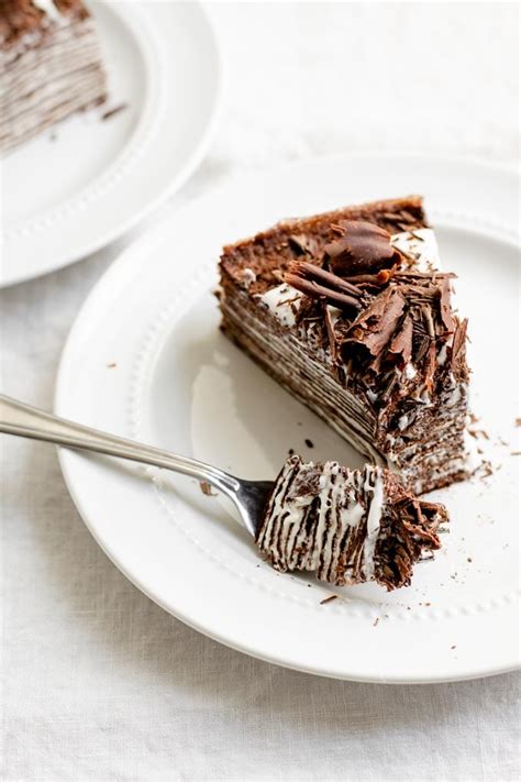 vegan-dark-chocolate-crepe-cake-with image