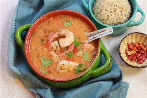 thai-coconut-curry-seafood-soup-asian-caucasian image