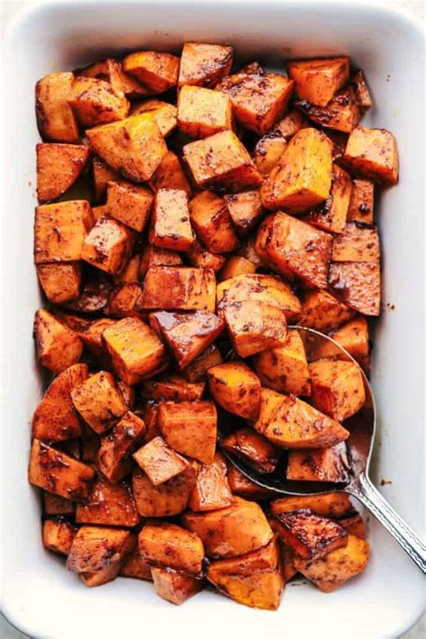 roasted-honey-cinnamon-butter-sweet-potatoes-the image