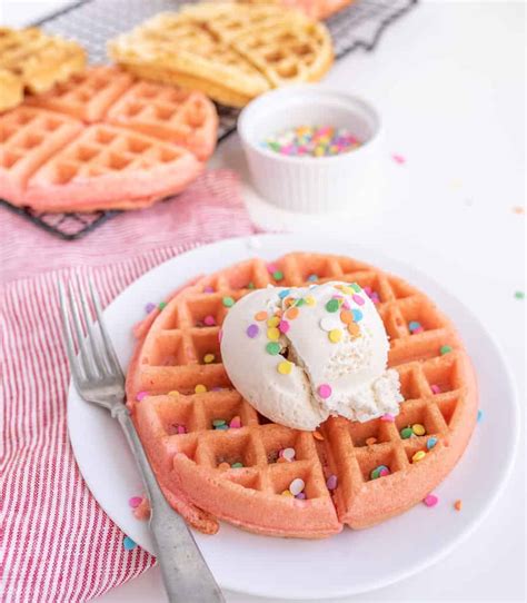 cake-batter-dessert-waffles-with-ice-cream-easy-cake image