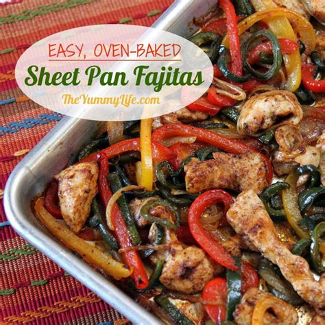 easy-oven-baked-sheet-pan-chicken-fajitas-the image