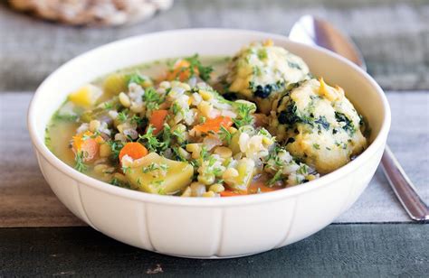 farmhouse-soup-with-spinach-dumplings-healthy-food image
