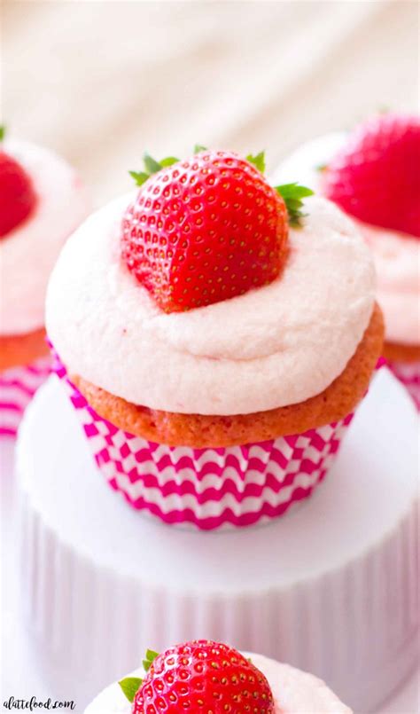 strawberries-and-cream-cupcakes-a-latte-food image