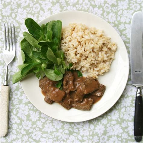 beef-liver-with-red-wine-sauce-without-onions image