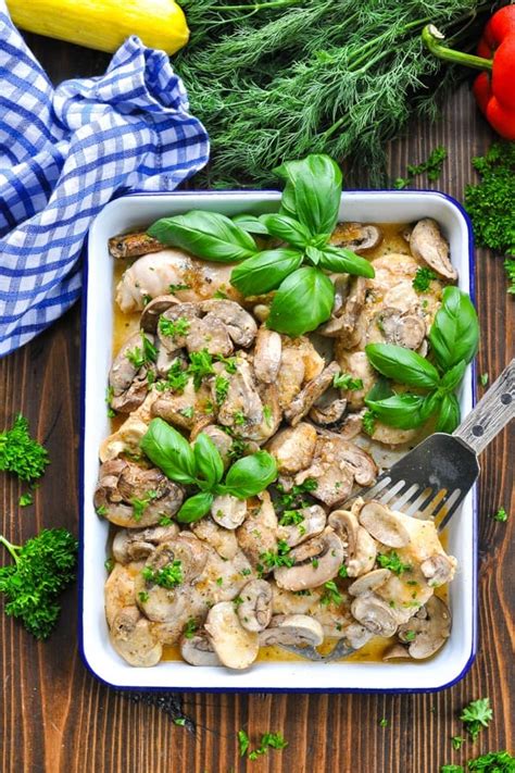 dump-and-bake-chicken-and-mushrooms-the image