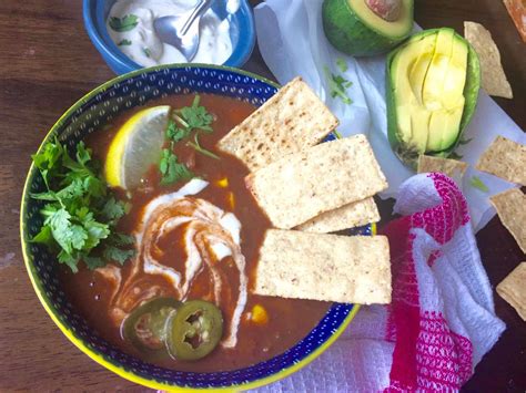 mexican-black-bean-corn-soup-recipe-by-archanas image