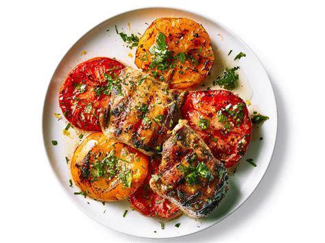 grilled-chicken-with-tomatoes-and-herb-oil-sunset image