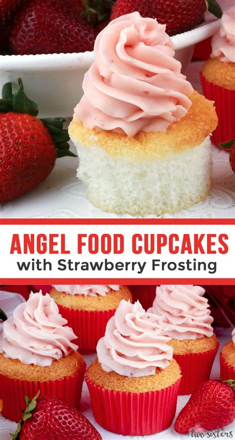 angel-food-cupcakes-with-strawberry-frosting-two-sisters image