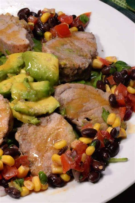 grenada-calypso-roast-pork-black-bean-salad image