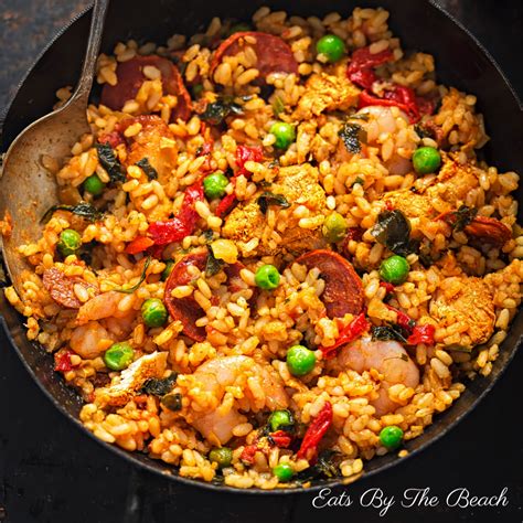 chicken-chorizo-and-shrimp-paella-recipe-eats-by-the image