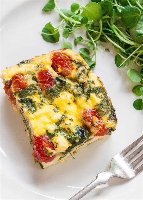 frittata-squares-with-spinach-tomatoes-and-feta image