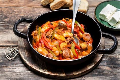 spetsofai-greek-sausage-and-peppers image