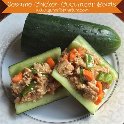 sesame-chicken-cucumber-boats-healthy-by-40 image